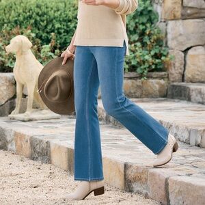 Soft Surroundings Ultimate Pull On‎ Bootcut Soft Denim Jeans